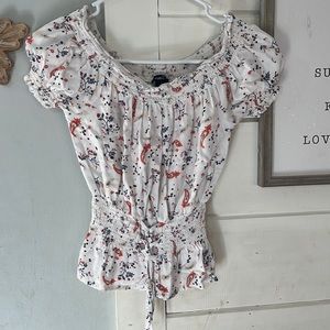 Womens short sleeve cropped top NBW